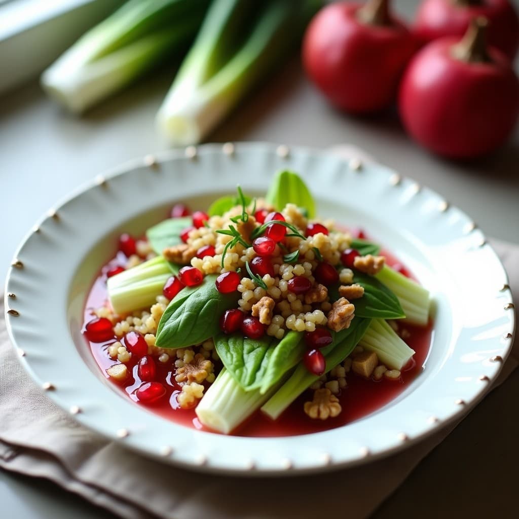 Ensalada de Endivias y Nuez con Vinagreta de Granadina: Receta Belga Elegante y Crujiente