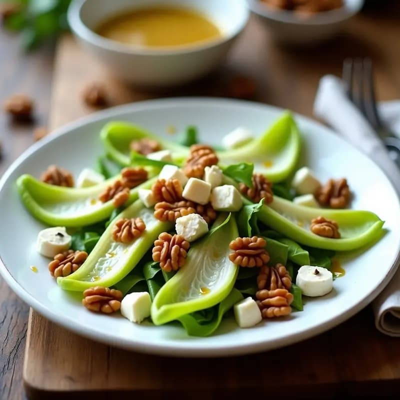 Ensalada de Endivias con Queso de Cabra y Nueces Caramelizadas: Receta Francesa Keto