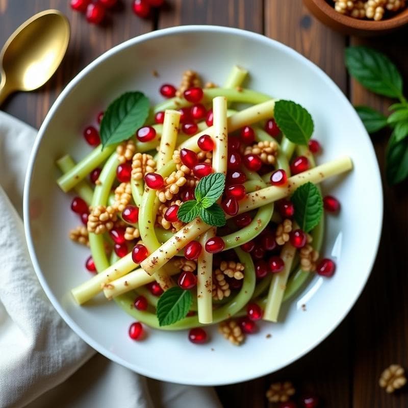 Ensalada de Espárragos Blancos y Nueces con Vinagreta de Granados: Receta Iraní Keto