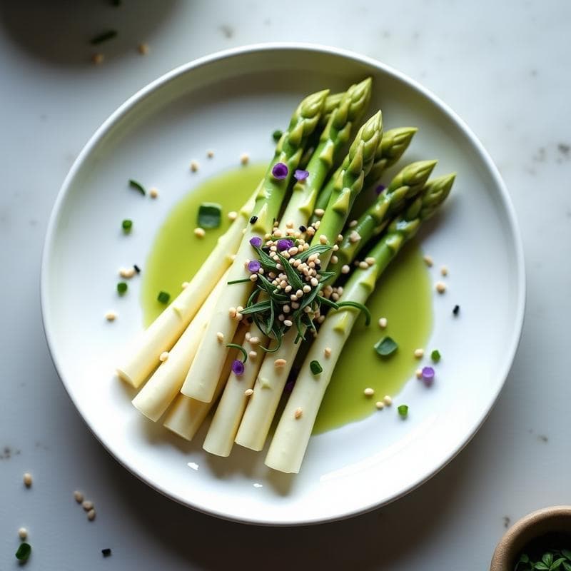 Ensalada de Espárragos Blancos con Vinagreta de Wasabi y Sésamo: Receta Japonesa Vegana y Fresca