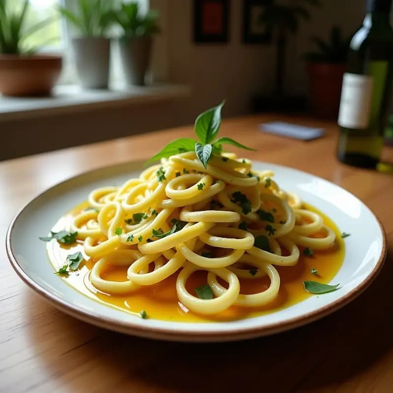 Ensalada de Espirales de Calabacín con Vinagreta de Cítricos y Algas: Plato Crudo Vegano y Detox