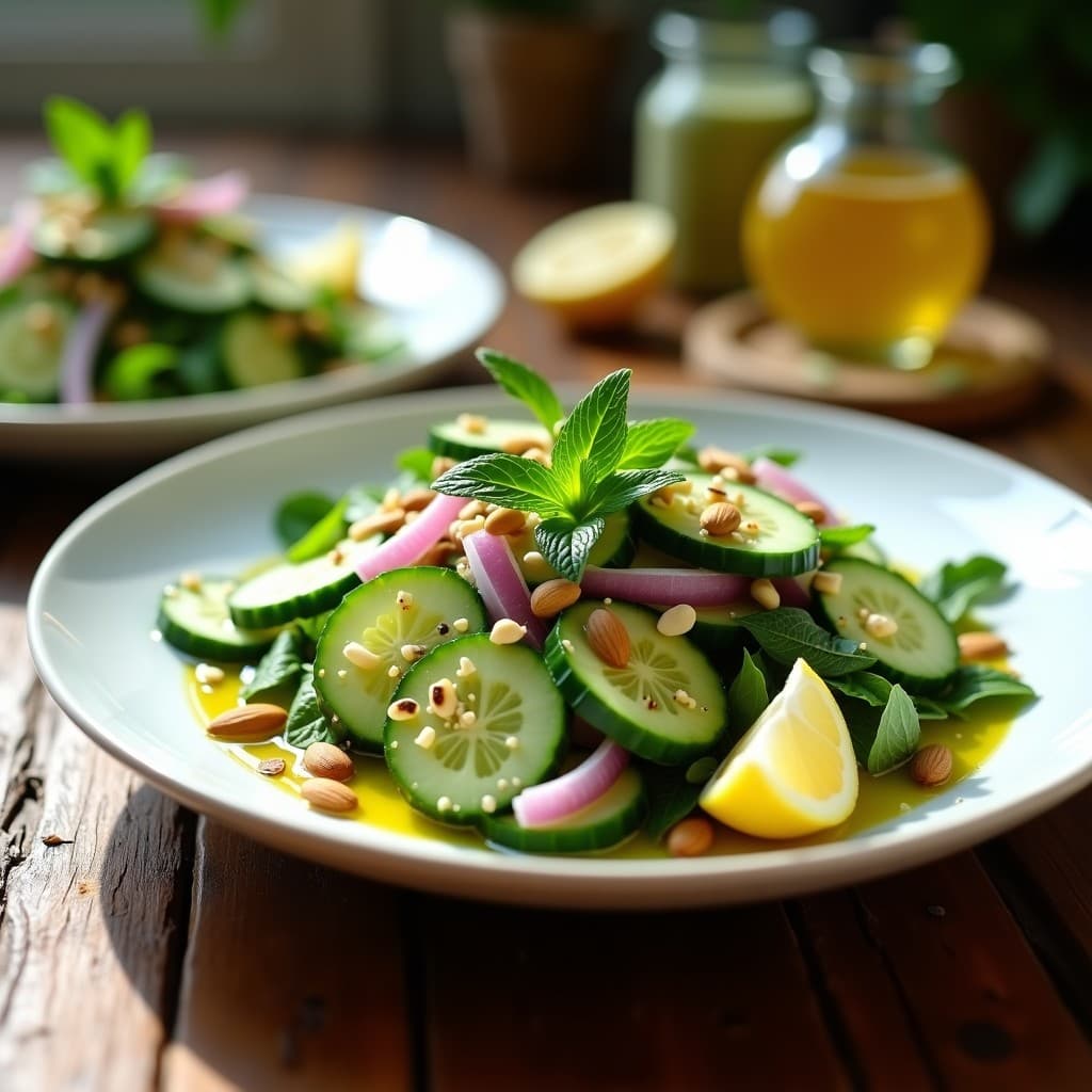 Ensalada de Espirulina, Pepino y Limón: Receta Vegana Alta en Hierro y Refrescante