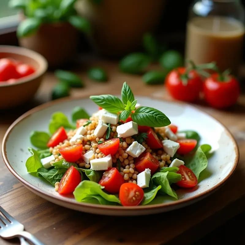 Ensalada de Fattoush con Fresas y Queso Feta: Receta Libanesa Dulce-Salada y Refrescante