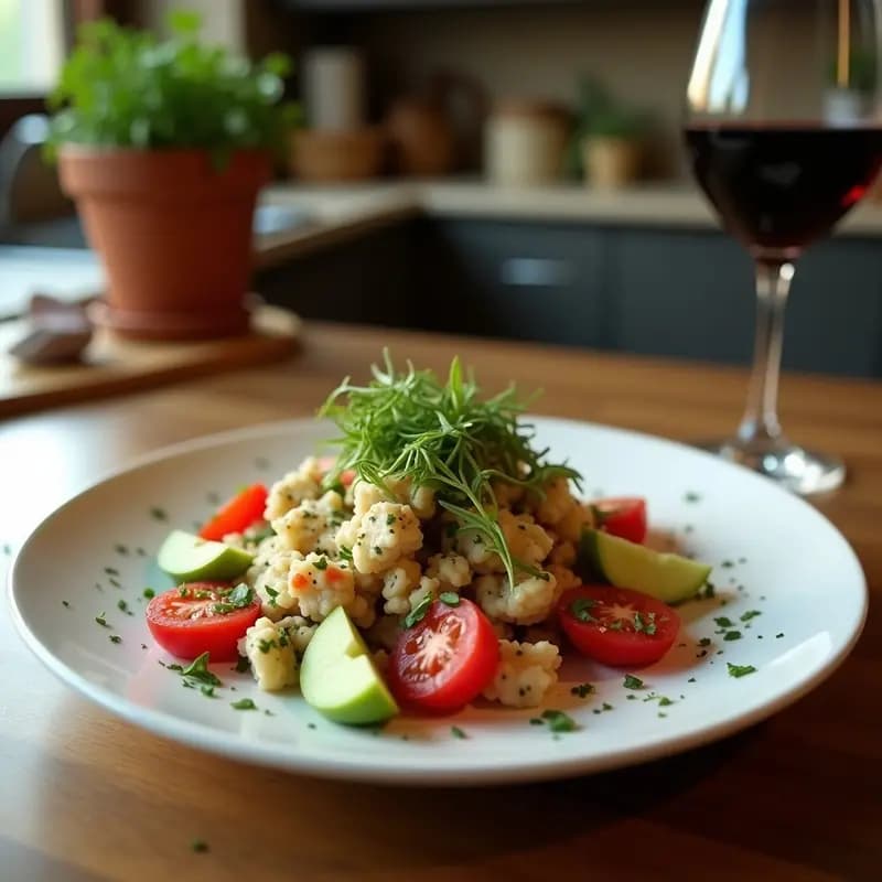 Ensalada de Fattoush con Granadina y Mentha: Receta Libanesa Crudivegana y Refrescante