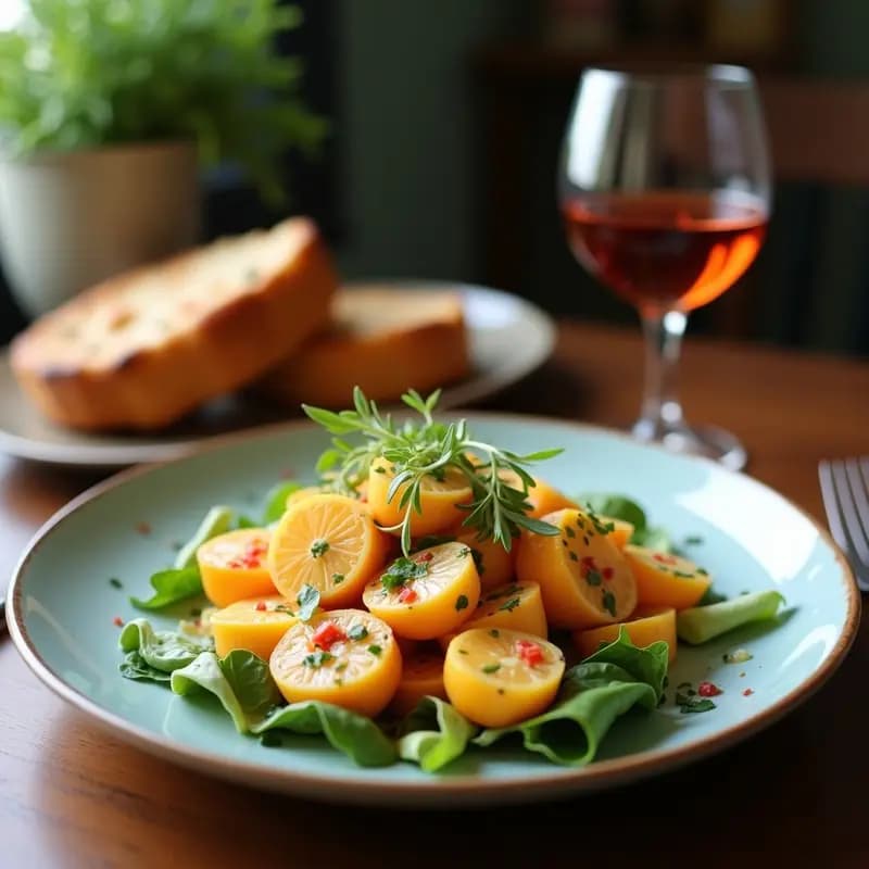 Ensalada de Fenogreco, Naranja Sanguina y Queso Halloumi: Receta Chipriota Sin Gluten