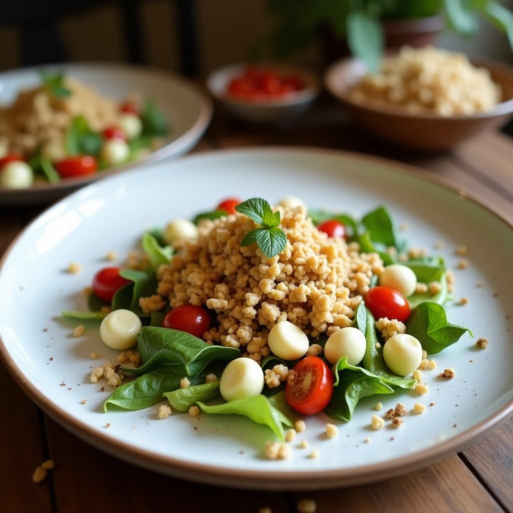 Ensalada de Freekeh con Granados y Queso Feta: Receta de Oriente Medio con Vinagreta de Granada