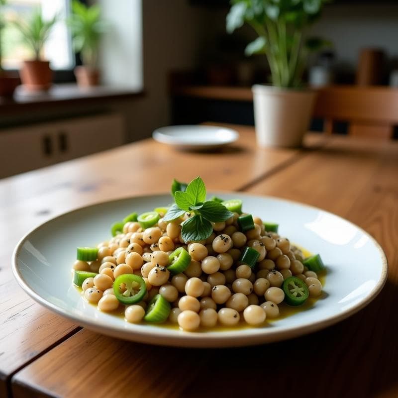 Ensalada de Frijoles Mungo, Pepino y Menta: Receta India Baja en Calorías y Crudivegana