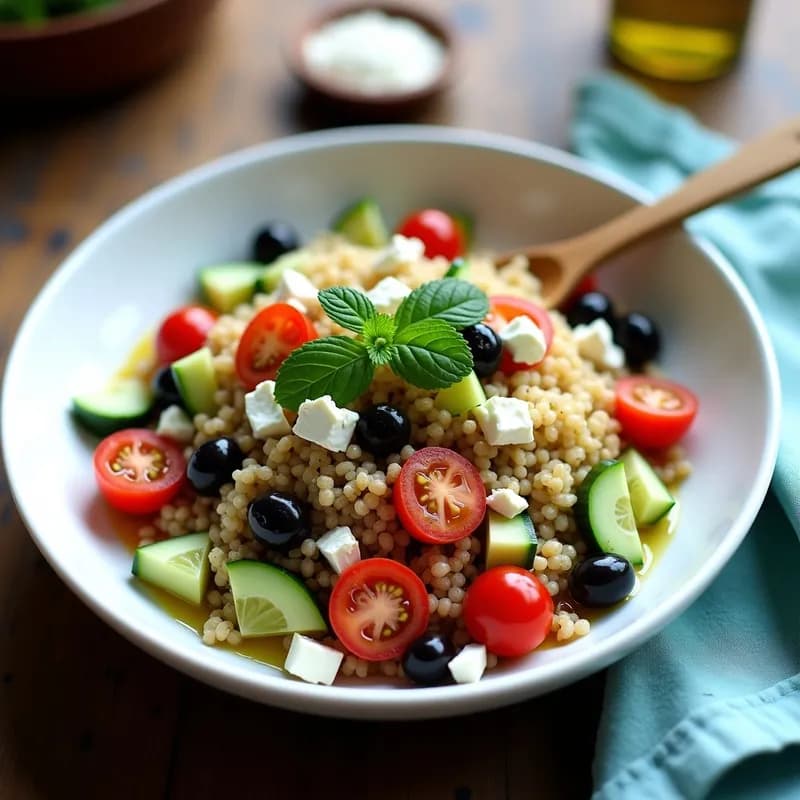 Ensalada Griega con Quinoa: Receta Auténtica y Alta en Proteína