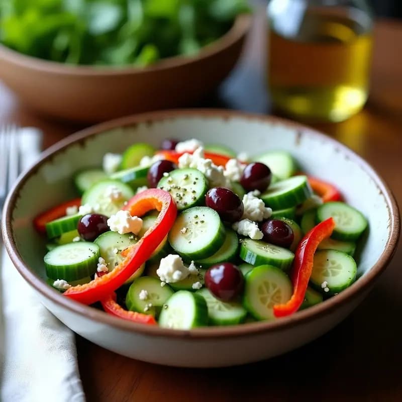 Ensalada Griega Keto sin Lechuga: Receta Alta en Proteínas y Baja en Carbohidratos en 15 Minutos