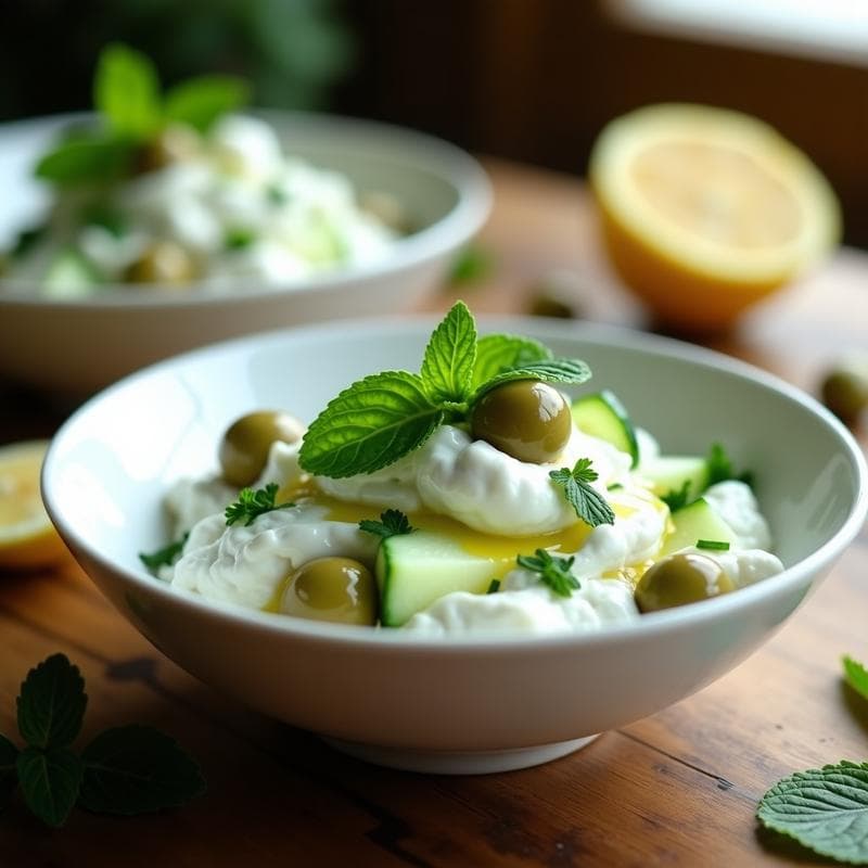 Ensalada Griega Helada de Pepino y Yogur: Receta Refrescante Sin Cocción en 10 Minutos