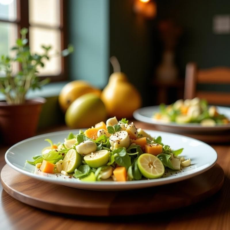Ensalada de Guayaba y Queso fresco con Vinagreta de Piloncillo: Receta Mexicana Sin Gluten