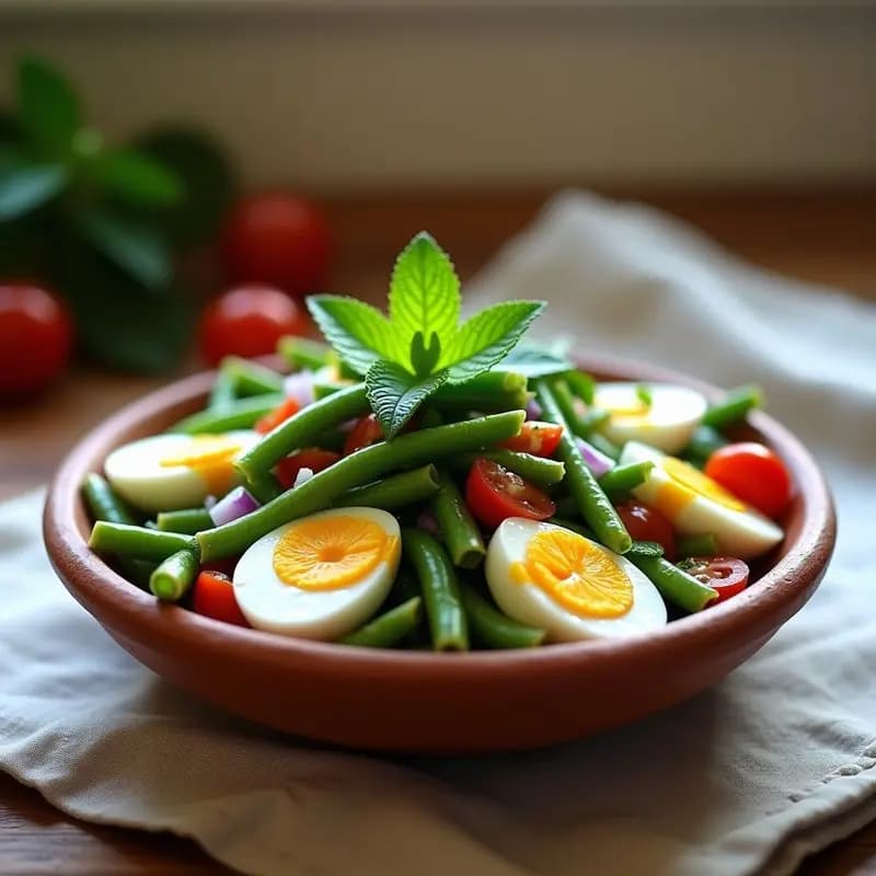 Ensalada de habas tiernas, hierbabuena y huevo duro: Receta murciana fresca y ligera