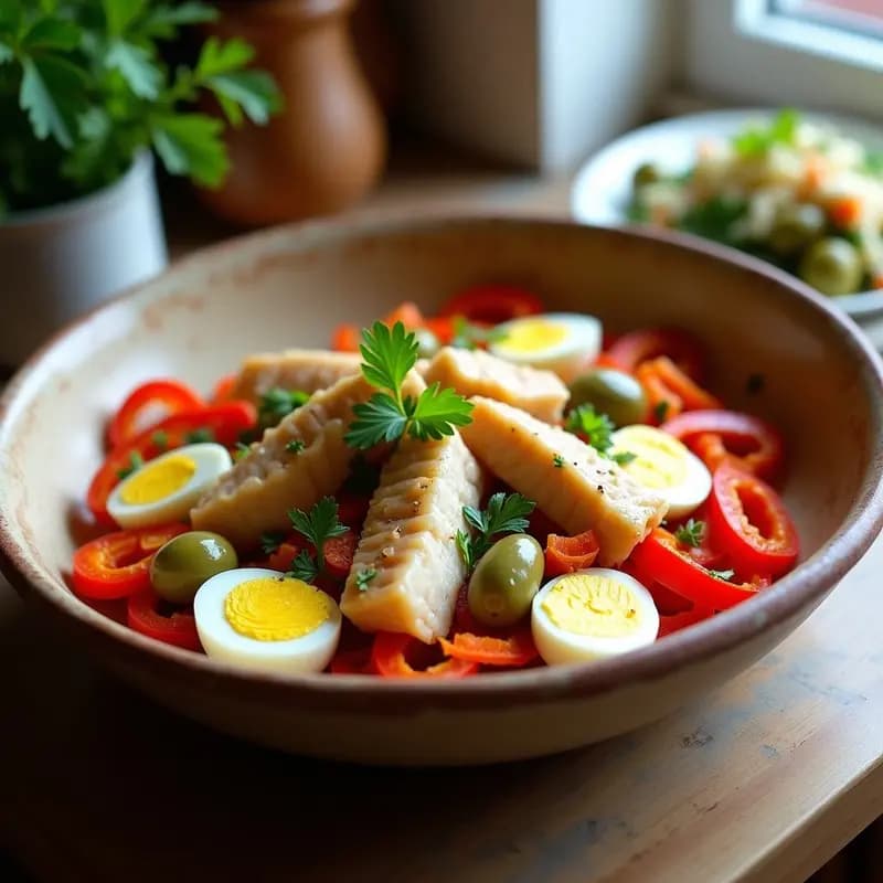 Ensalada Jarochita de Bacalao y Pimientos: Aperitivo Murciano Fresco
