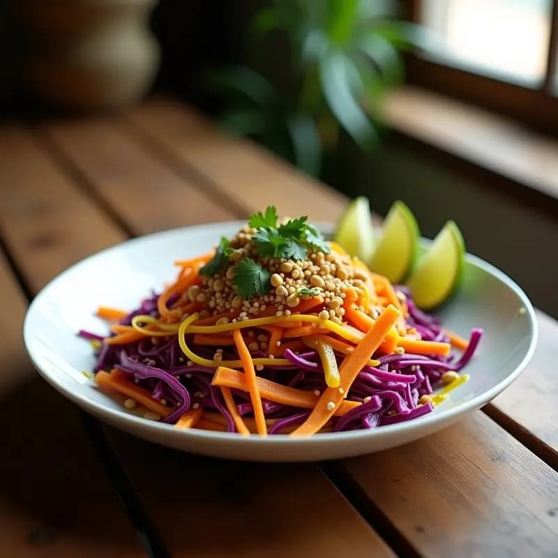 Ensalada Larry de Repollo, Zanahoria y Maní: Receta Peruana Crujiente y Refrescante