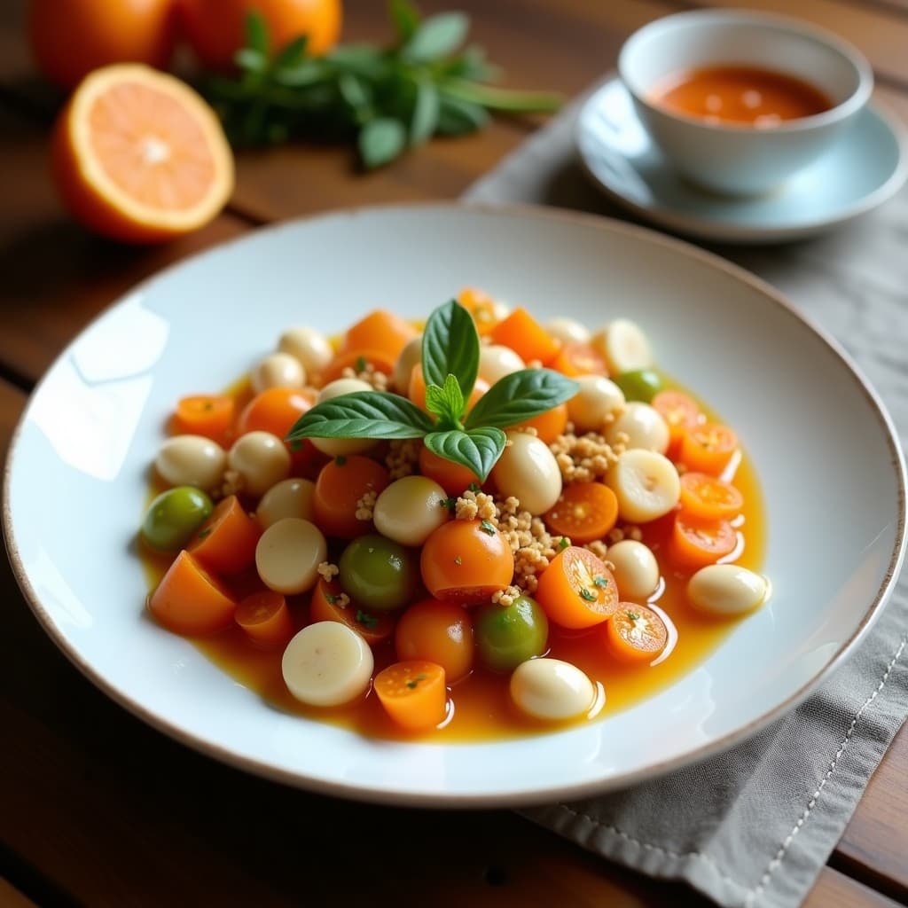 Ensalada de Lentejas Beluga con Granados y Vinagreta de Pomelo: Receta Iraní Sin Gluten