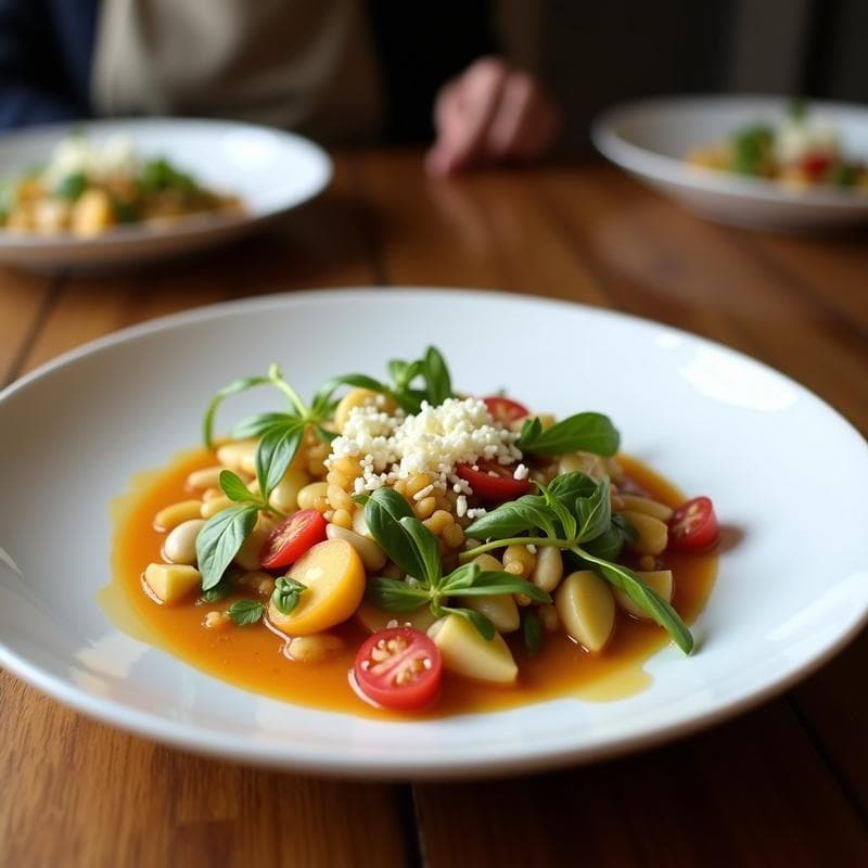 Ensalada de Lentejas Beluga, Granata y Queso Feta: Receta Griega con Toque Ácido