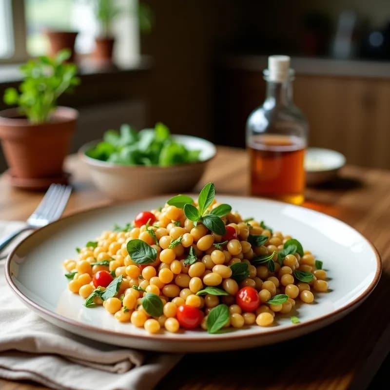 Ensalada de Lentejas y Espinacas: Receta Alta en Hierro con Vinagreta de Mostaza en 15 Minutos