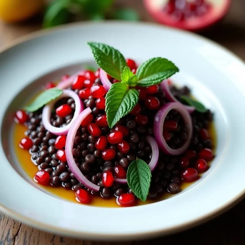 Ensalada de Lentejas con Granadas y Mint: Receta Iraní Vegana y Rica en Antioxidantes