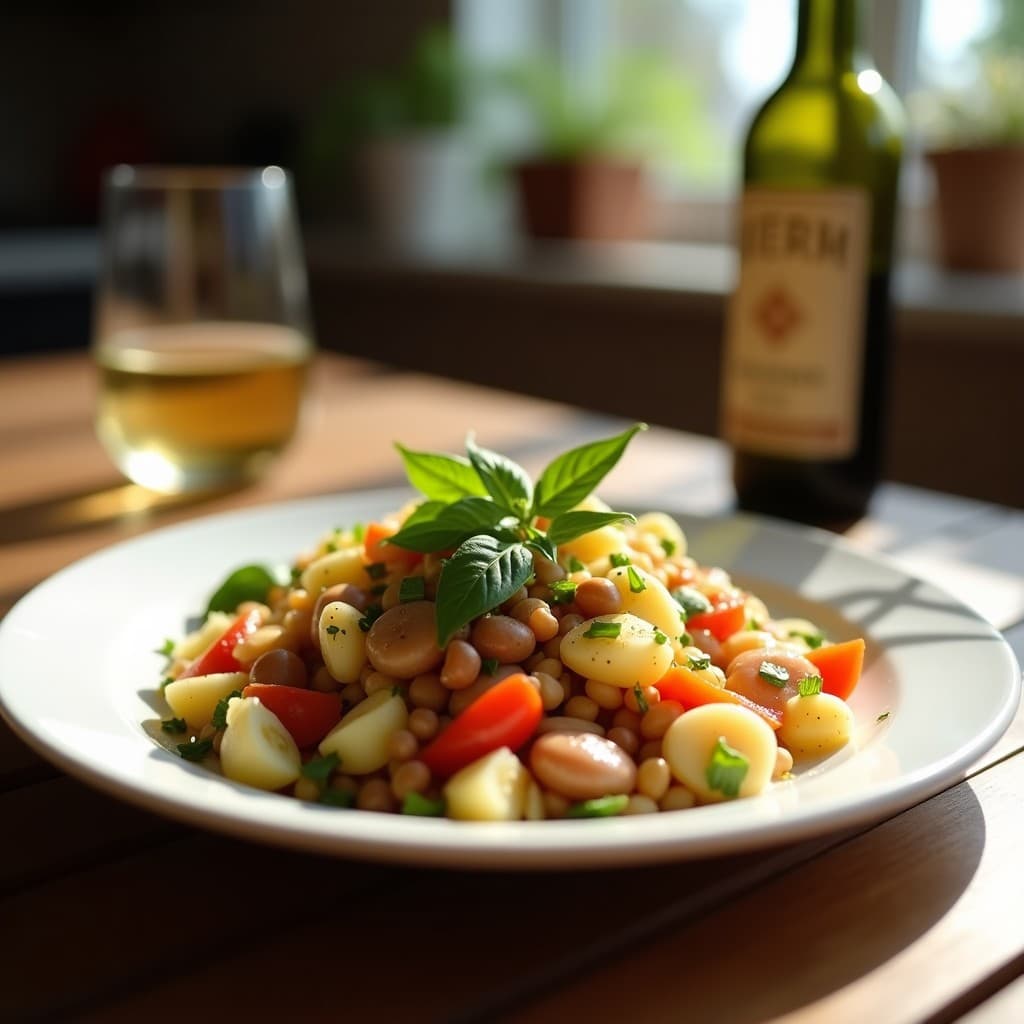 Ensalada de Lentejas Pardina y Algas Dulse con Vinagreta de Sidra: Receta Española Vegana y Marina