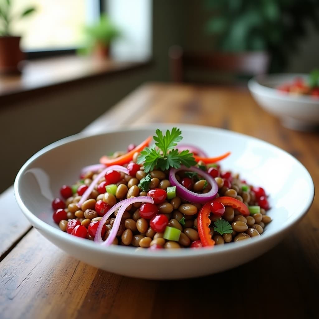 Ensalada de Lentejas Pardina y Granada con Vinagreta de Vinagre de Módena: Receta Española Keto