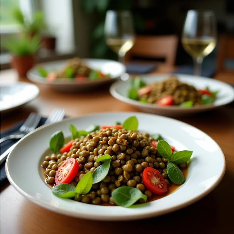 Ensalada de Lentejas Pardinas con Vinagreta de Miel y Mostaza: Receta Española en Frasco