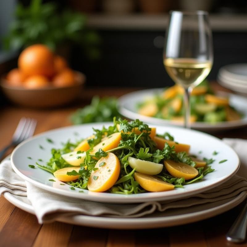 Ensalada de Lentejas Puy y Manzana Verde con Vinagreta de Sidra: Receta Francesa Vegana y Sin Gluten