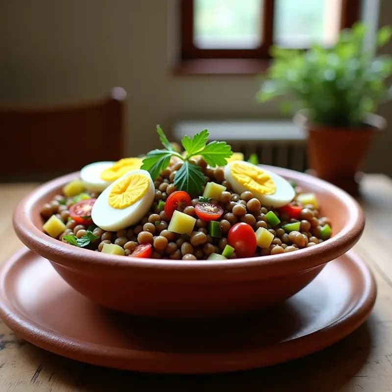 Ensalada de Lentillas con Atún y Huevo Duro: Receta Hispaña de la Abuela