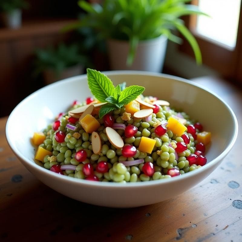 Ensalada de Lentillas con Granada y Mentas: Receta Peruana Fresca y Sin Cocción