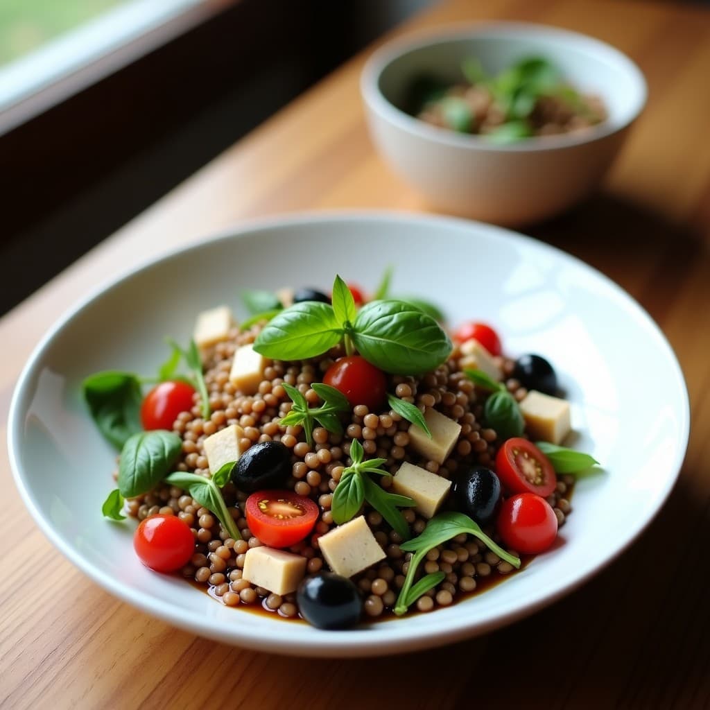 Ensalada de Lentillas y Ventresca con Vinagreta de Vinagre de Módena: Receta Italiana Alta en Hierro