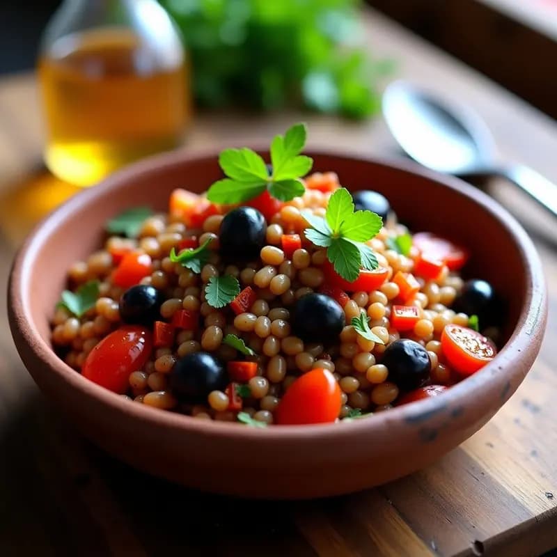 Ensalada de Lentillas con Vinagreta de Mosto: Receta Portuguesa Vegana y Alta en Hierro
