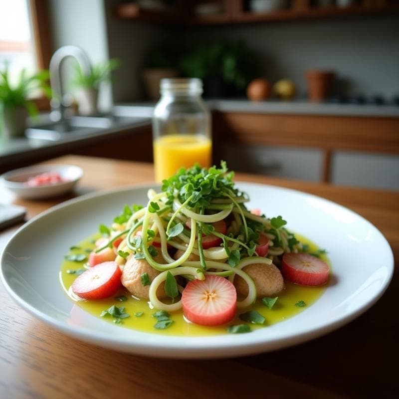 Ensalada de Litchi y Pepino con Vinagreta de Wasabi: Receta Fresca y Exótica