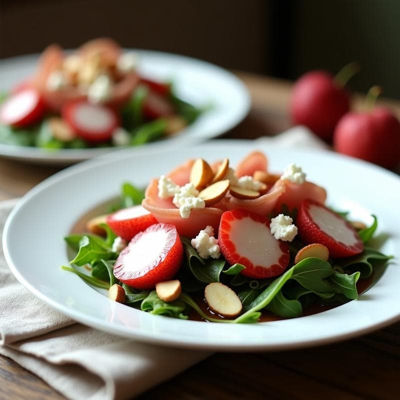 Ensalada de Litchis y Jamón Serrano: Receta con Vinagreta de Vinagre de Módena y Mostaza