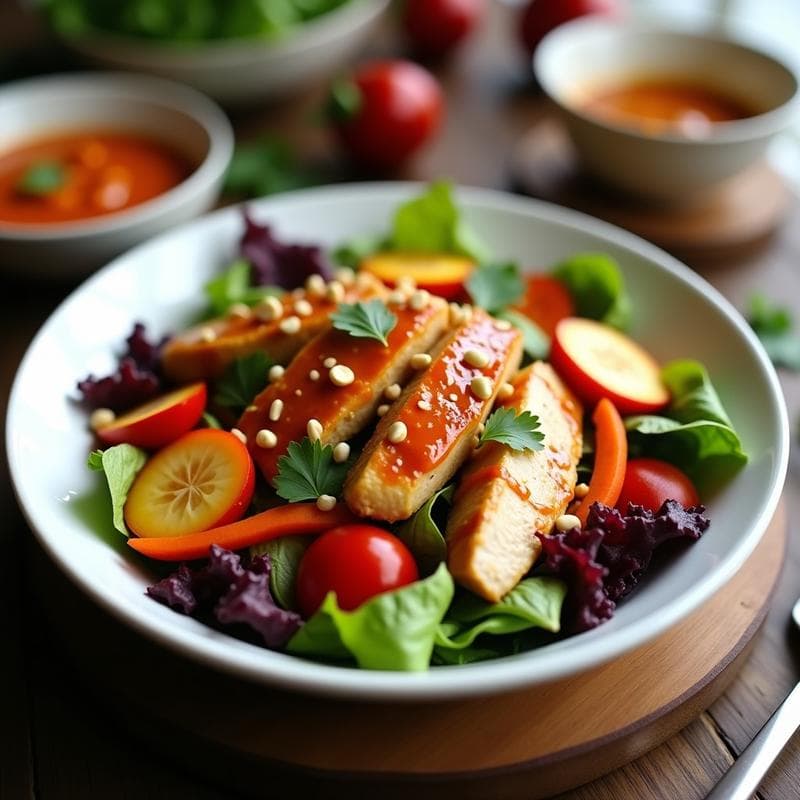 Ensalada de Litchis y Pollo al Curry: Receta China Dulce-Salada en 15 Minutos