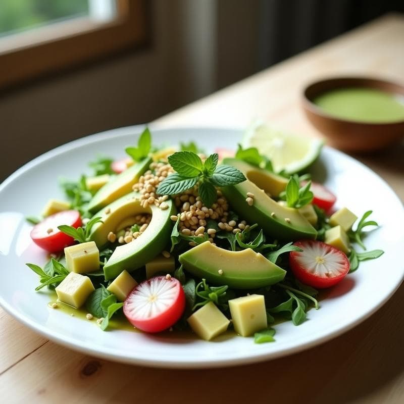 Ensalada de Litchis, Rúcula y Vinagreta de Wasabi: Receta Fusion Asiática y Refrescante