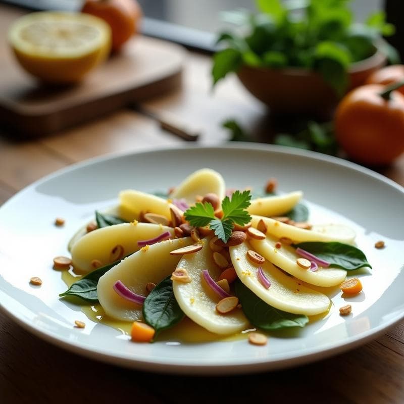 Ensalada de Lúculu y Granadilla con Vinagreta de Aceite de Macadamia: Receta Peruana Gourmet