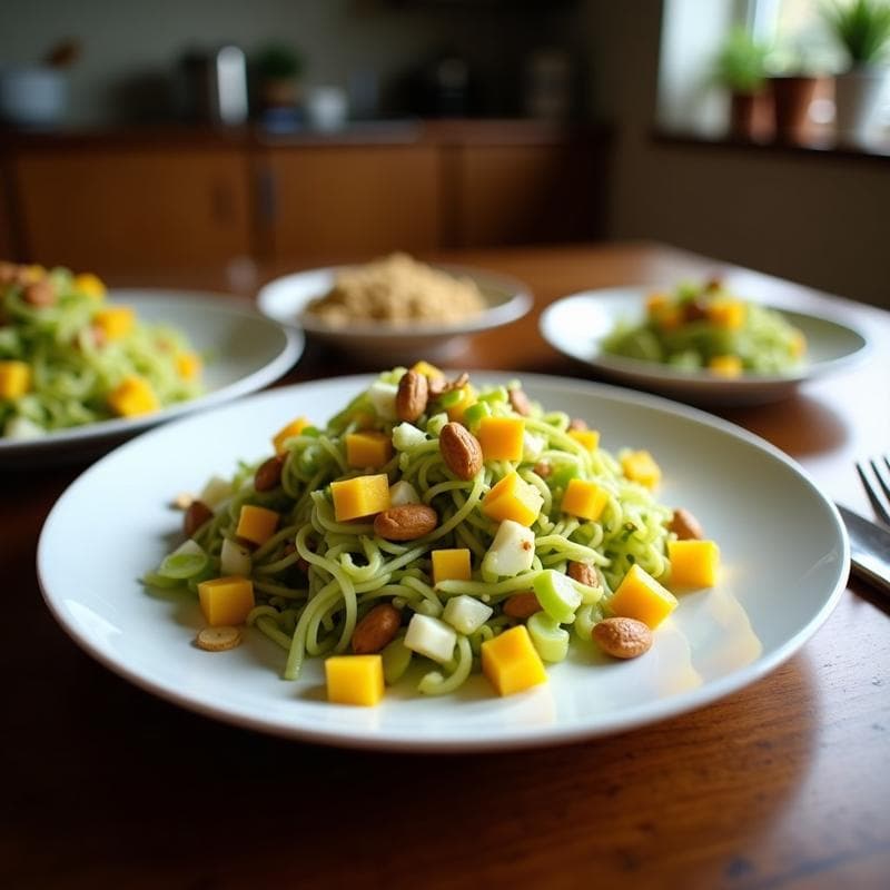 Ensalada de Manggalore de Mango Verde, Coco y Cacahuete: Receta India Fresca y Sin Gluten