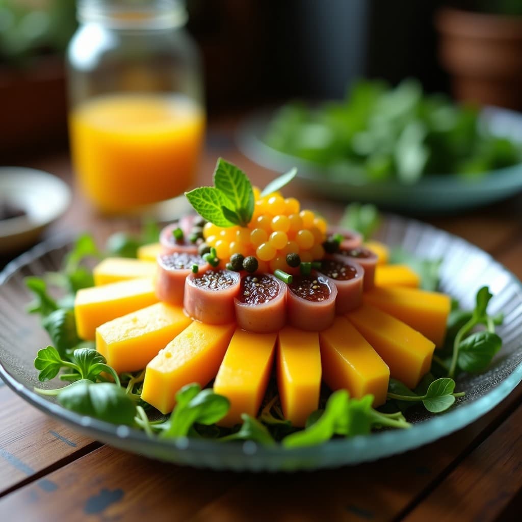 Ensalada de Mango, Ventresca y Caviar de Limón: Receta Fresca con Toque de Lujos