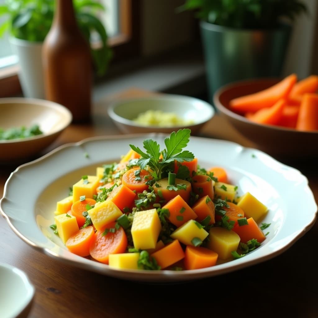 Ensalada de Mango Verde y Zanahoria con Vinagreta de Coco: Receta Vietnamita Crudivegana