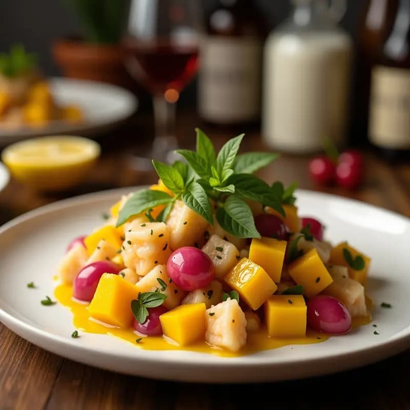 Ensalada de mangostán y lechuga morada con aderezo de limón kaffir: receta tailandesa exótica