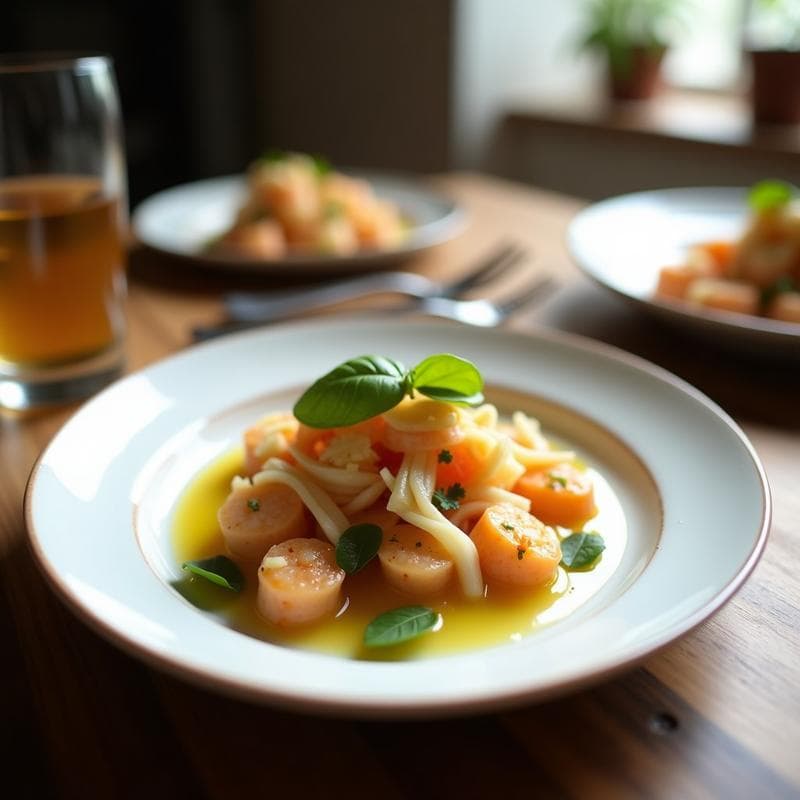 Ensalada de Medusa con Pimiento de Padrón y Vinagreta de Limón Yuzu: Receta Japonesa Marina y Exótica
