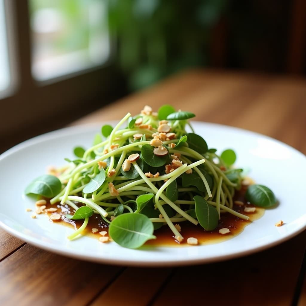 Ensalada de Microvegetales con Vinagreta de Hongos Porcini: Receta Italiana Gourmet y Detox