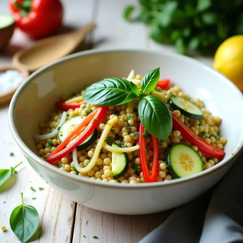 Ensalada de Mijo y Calabacín con Vinagreta de Limón y Aceite de Oliva: Receta Árabe Ligera