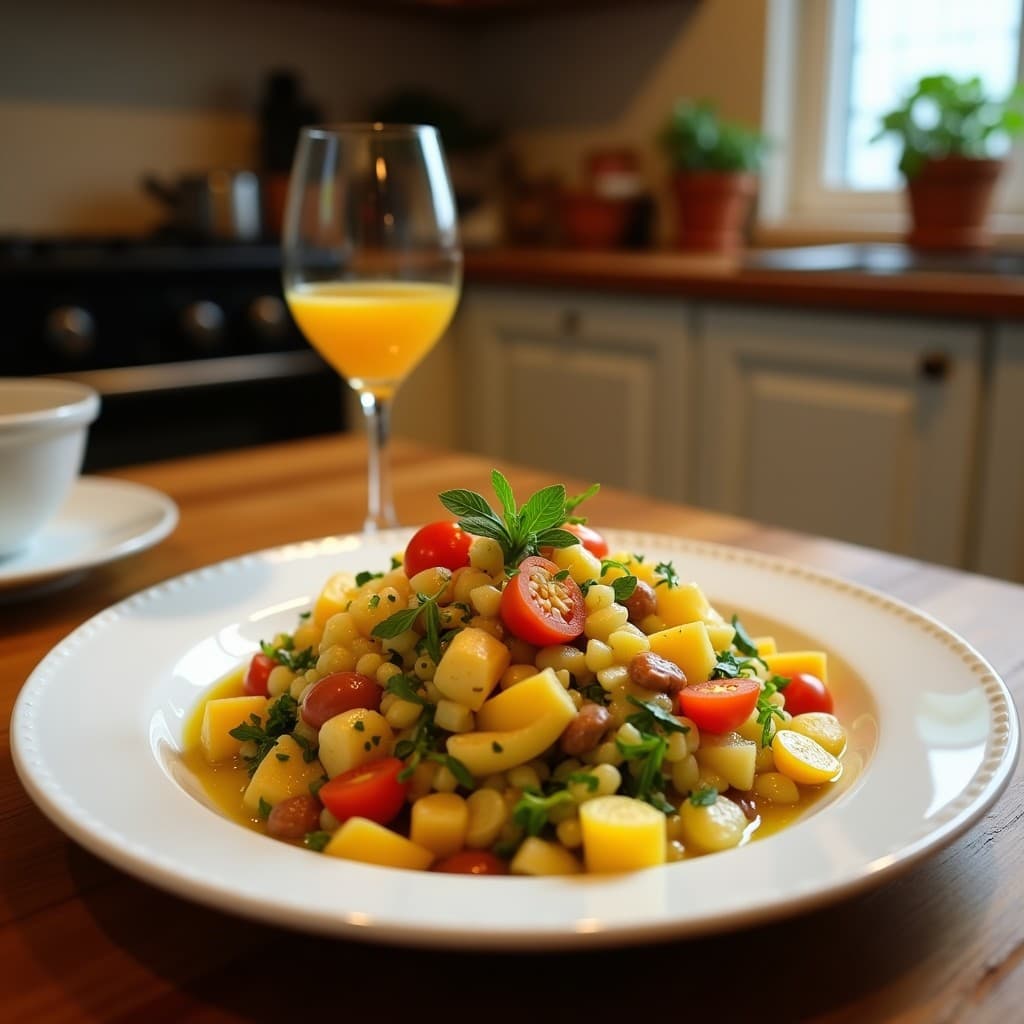 Ensalada de Mijo y Granada con Vinagreta de Naranja Amarga: Receta Africana Sin Gluten
