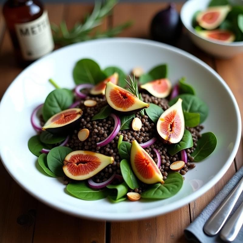 Ensalada de Mijo Negro y Higos Frescos con Vinagreta de Vinagre de Módena: Receta Mediterránea Sin Gluten