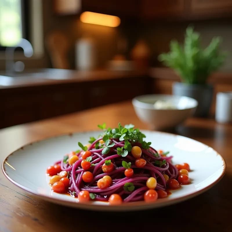 Ensalada Morada de Coliflor Ahumada: Receta Vegana con Toque Gourmet en 20 Minutos