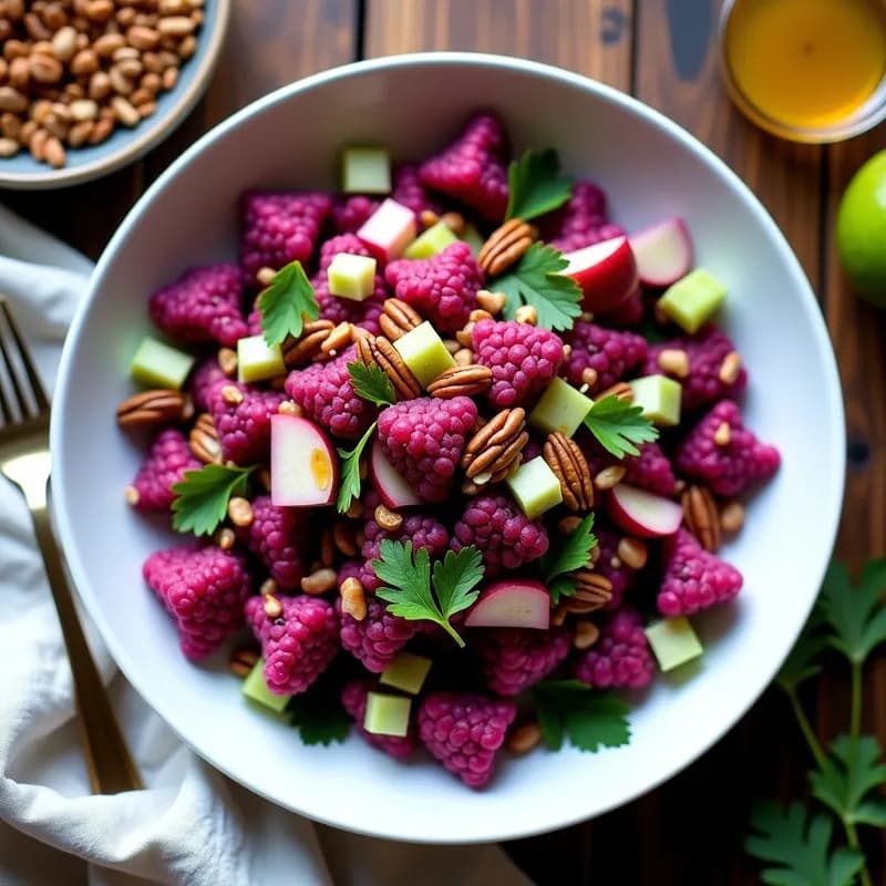 Ensalada Morada de Coliflor y Remolacha Fermentada: Receta Probiótica en 20 Minutos