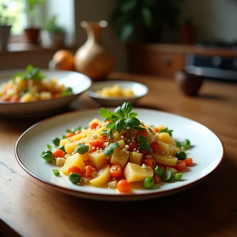 Ensalada Moruna con Berenjena Ahumada: Receta Árabe con Toque Cítrico en 25 Minutos