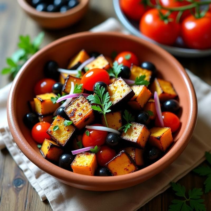 Ensalada Moruna de Berenjena Asada con Toque de Miel: Receta Árabe Fácil y Nutritiva
