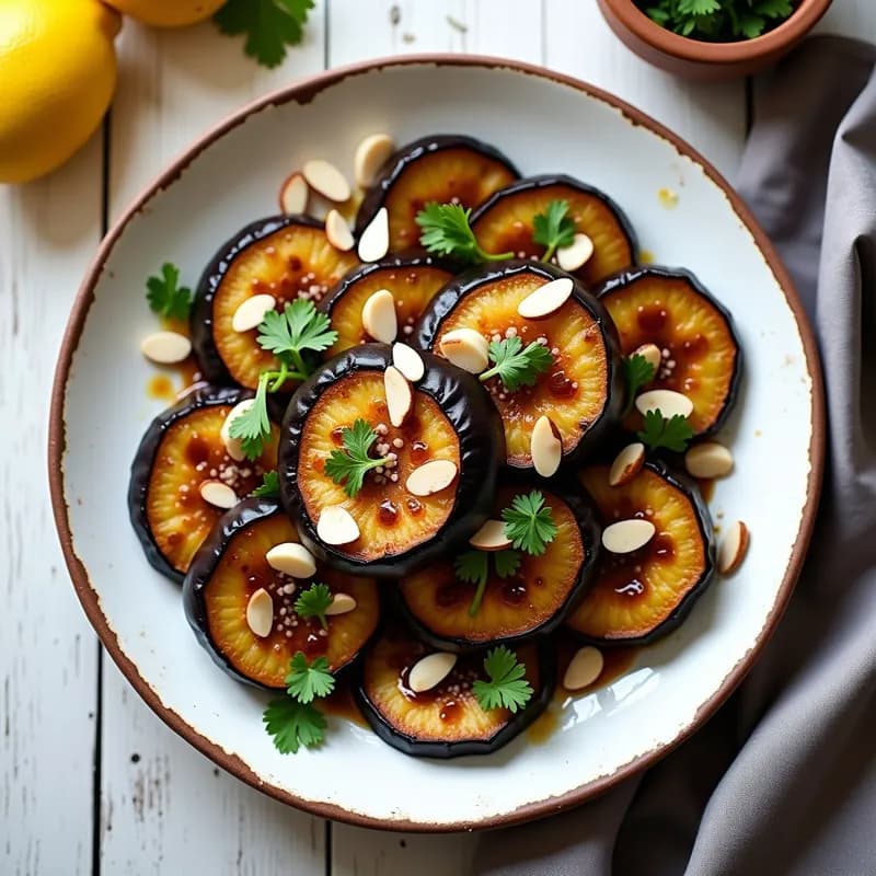 Ensalada Moruna de Berenjena Asada con Trufa: Receta Árabe y Gourmet en 25 Minutos