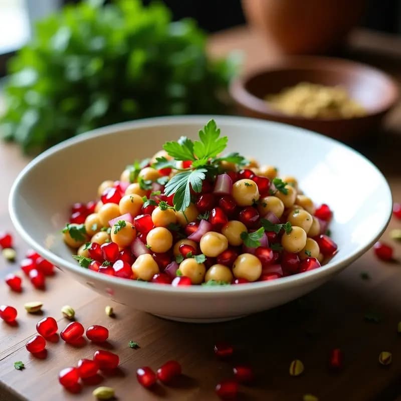 Ensalada Moruna con Granada y Pistacho: Receta Árabe Fácil y Nutritiva en 15 Minutos